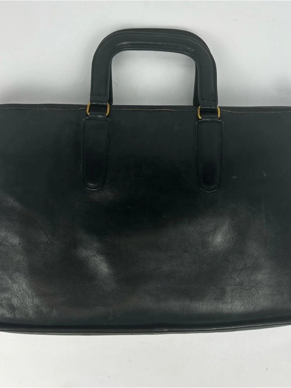 Vintage Coach Classic Black Leather Briefcase - Women’s Professional Work Bag